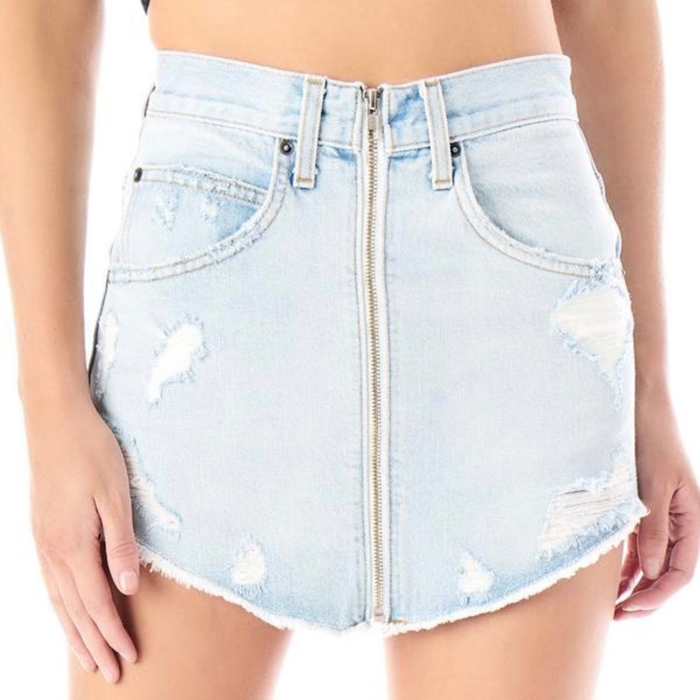LF Zip Up Denim Skirt